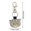 1PC Japanese Cute Cartoon Pendant Kitty Series Keychain  Leather Keyring Metal Decorative Bag