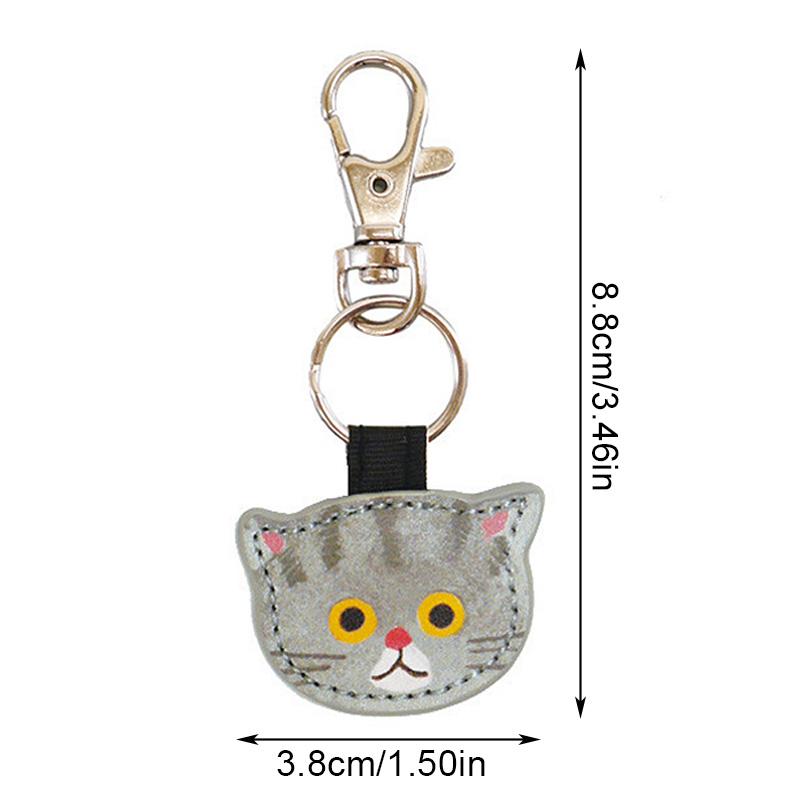 1PC Japanese Cute Cartoon Pendant Kitty Series Keychain Leather Keyring Metal Decorative Bag