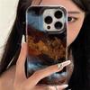 Силиконовый чехол для телефона с узором «Вихрь» Янтарно-черно-коричневый для iPhone 17 16 11 12 13 14 15 Pro Max XR Plus SE2 16E 17 Air Cover