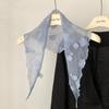 Korean Ins Girly Feeling Fresh Small Flower Printing Triangle Scarf Silk Headscarf Waist Seal Spring and Autumn Fashion Trend