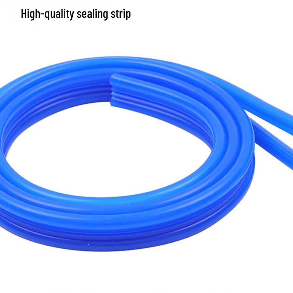 Ветрозащитная уплотнительная лента из силиконовой резины для окон и дверей из ПВХ - О-образная, пыленепроницаемая, морозостойкая, синяя/черная