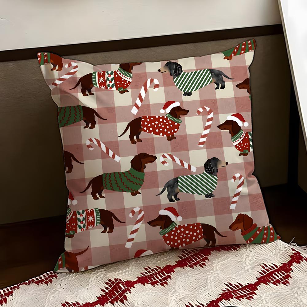 Stretchy Sausage dog Cushion Cover Reversible Soft Durable Pillow Cover Home  Car MultiScene Use for Daily Comfort