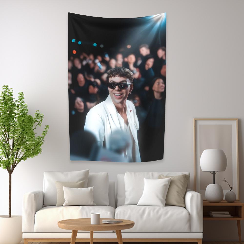 Rapper QUEVEDO Tapestry Digital Prints Flag Fashion Home And Garden Decor Wall Hanging Living Room Bar Background Wall Banner