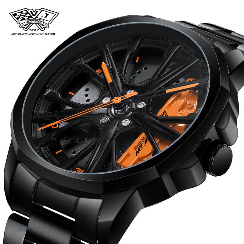 SVJ Wheel Hub Watch Men's Original Imported Hollow Forging Car Modified Calipers