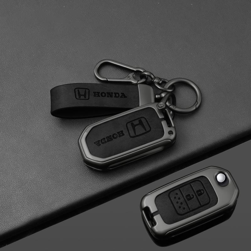 Zinc Alloy Car Flip Key Case Cover Shell For Honda Civic Accord City Odyssey CR-V XR-V HR-V Vezel Jade Jazz Crider Accessories