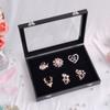 Glass Cover Storage Jewelry Case Chest Pin Display Box Medal Display Case Badge Storage Box