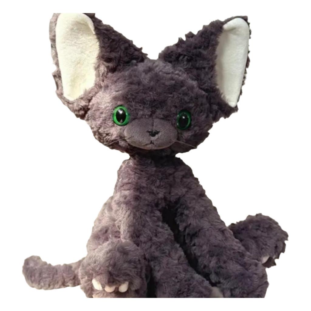 Devon Black Rex Cat Plush Toy Doll Pillows With Various Colored Eyes Girls Gift