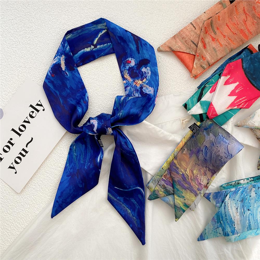 New Scarves Silk Scarves Women'S Spring And Autumn Season Long Decorative Professional Scarves Summer Thin Styles Paired With Shirts Stylish