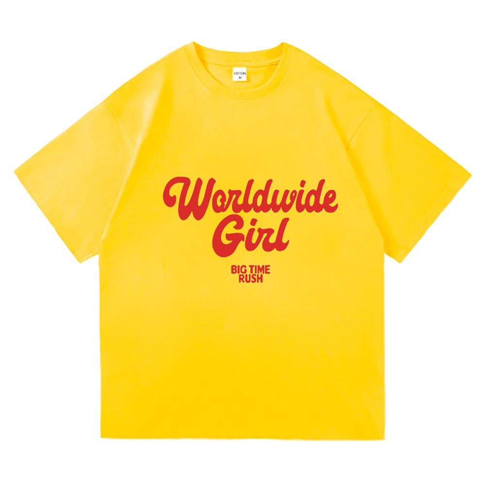 BTR WORLDWIDE Tshirt Big Time Rush Band Graphic TEE Cotton Loose Men Women T-shirt Casual Unisex Streetwear Hip Hop Male T Shirt