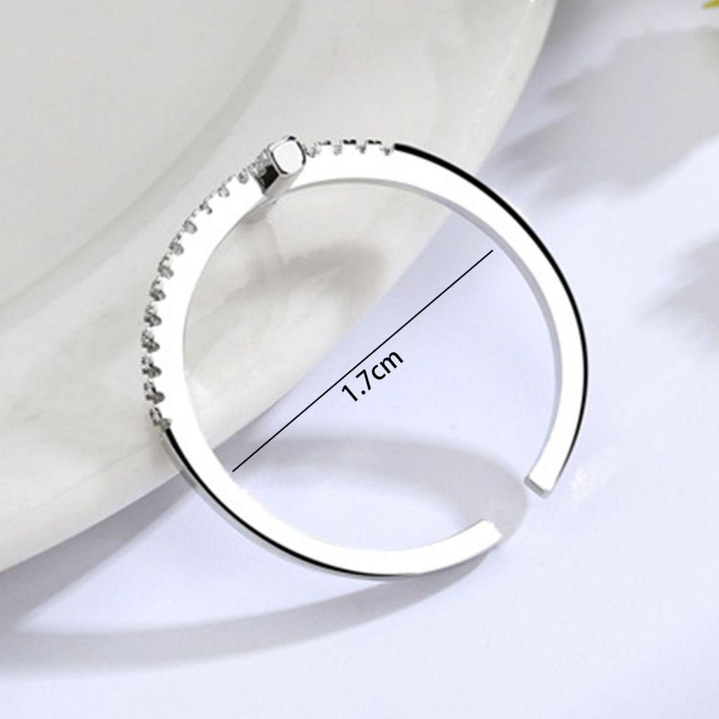 Elegant European-American Hip Hop Zircon Cross Ring