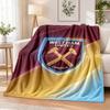 West Ham United Football Printed Flannel Blanket Warm Comfort Bed Throw For Indoor Home Decoration