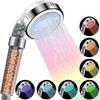 LED 3/7 Colors Shower Head Automatically Color-Changing LED Shower Light Water Saving Shower Head Bathroom Accessorries