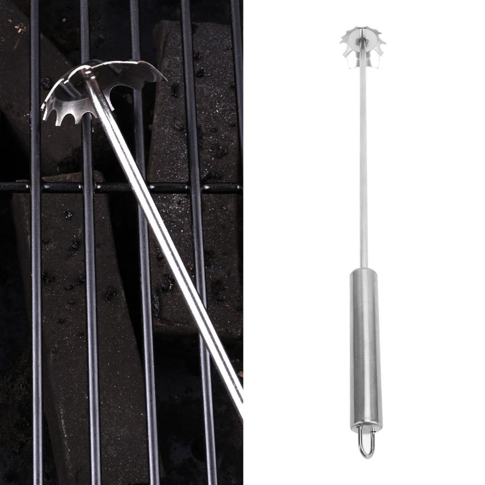 Stainless Steel Grill Cleaning Scraper Silver Barbecue Scraper Grill Cleaner Tool Camping Cookout