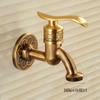 Bibcock Faucet Art Deco Antique Bronze Brass Bathroom Mop Faucet Wall Mounted Washing Machine Outdoor Garden Water Taps HJ-8665F