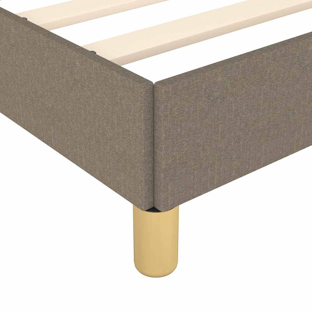 Vidaxl Rama Łóżka Z Zagłówkiem Bez Materaca, Taupe, 90X190 Cm, Tkaniną