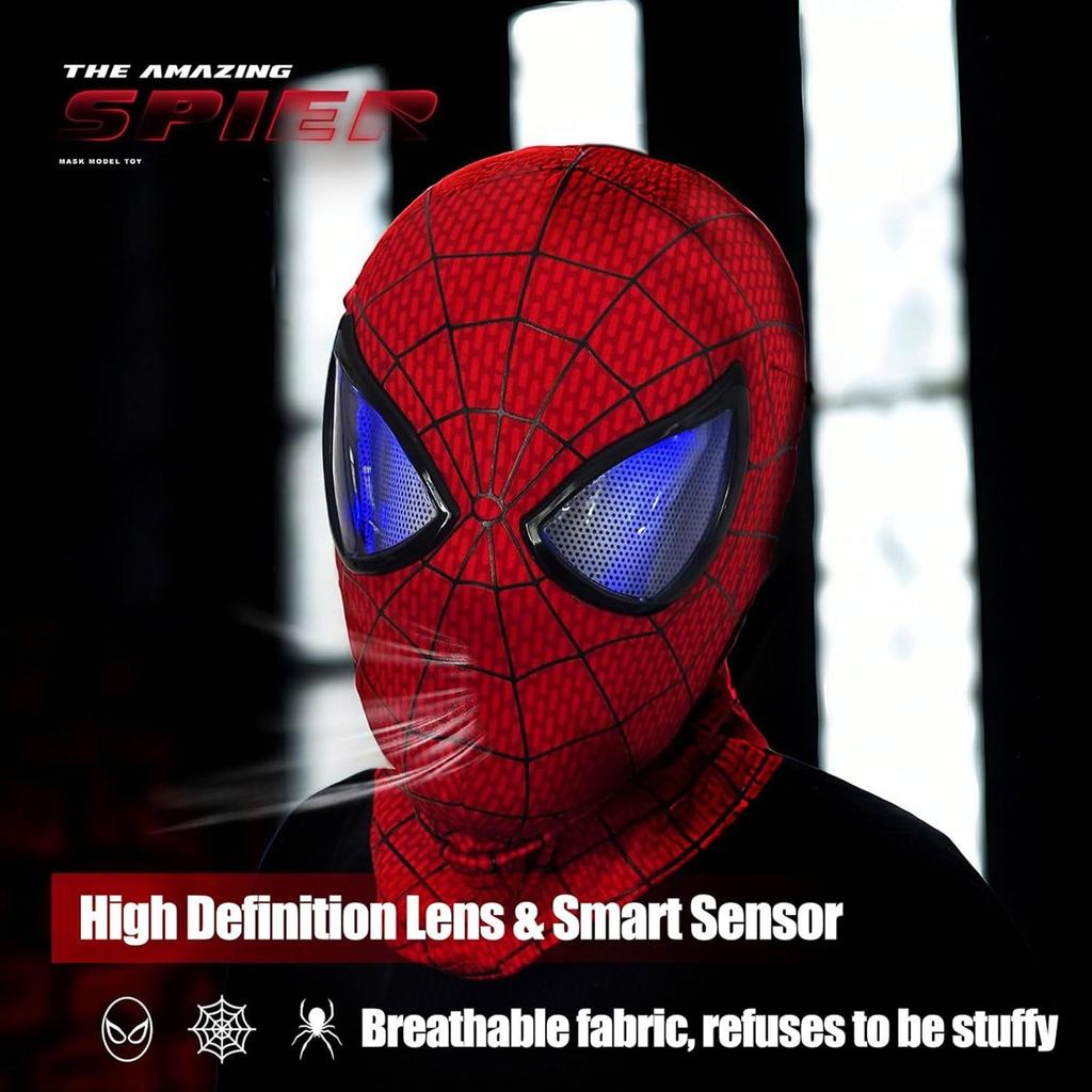 COS Периферийный головной убор Шлем Маска для лица Светящиеся глаза Подвижный