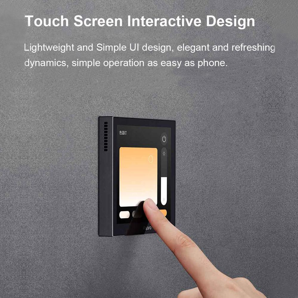 Aqara Smart Scene Panel Switch S1 Zigbee 3.0 3,95-дюймовый сенсорный экран AI Распознавание жестов Голос
