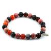 Stones and Minerals. Labradorite + Banded Agate + Rhodonite 8 Mm Pearl Bracelet. Made In France.