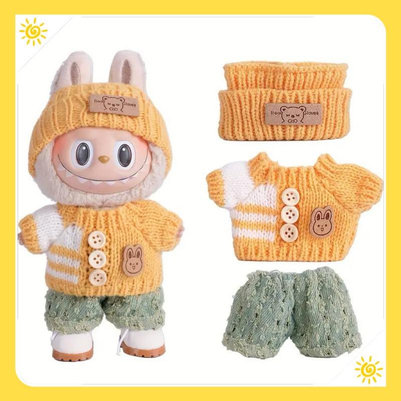 Одежда для кукол Baby Doll Одежда Labubu Кукла 17 см Милое платье Повседневная одежда Костюм с юбкой Одежда для игрушек