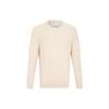Round Neck Simple Monochrome Embroidered Sweater Men Sweater Beige J322222-ACF