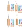 4Pcs Bamboo Windchime C A D G Chord Retro Decorative Outdoor Wind Chimes for Garden Patio Yard