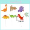 Cake Themed Dinosaur Accessory Paper Flag Plugin Set Birthday Decoration Party