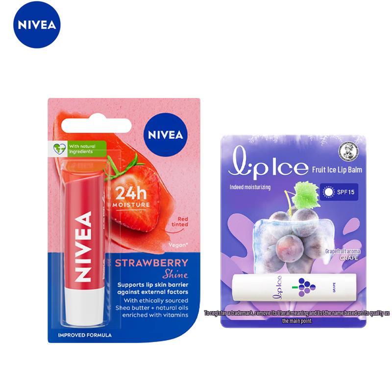 Nivea and Mentholatum Fruit Lip Balm Duo Set