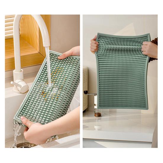 Нескользящий ПВХ-коврик для бара, многоразовый дренажный коврик, подставка для чаши, изоляционный коврик для стола, экономящий место поддон для сбора капель на барной стойке