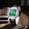 Fashion Elegant Man Watch Luminous Square Large Dial Men's Wristwatch Clock Waterproof Black Leather Strap Men Watches