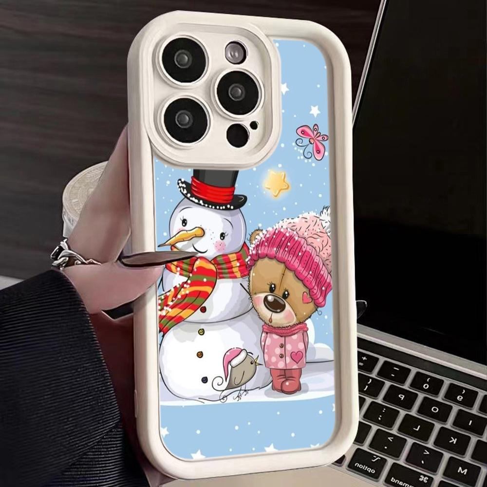 Чехлы для телефонов Ae107 Happy New Year Christmas для Xiaomi 14T 12 11 Lite 5G NE Redmi 13C 14C 9C 9a A2 A3 Note 12 Pro 11s Angel Eye Ladder Protective Cover