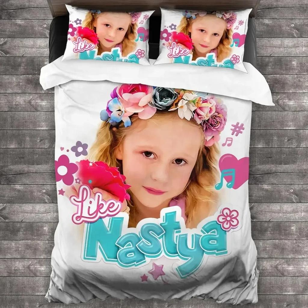 3D Like Nastya Bedding Set Printed Duvet Cover Pillowcase Single Double Queen Super King Size Sets Home Textile