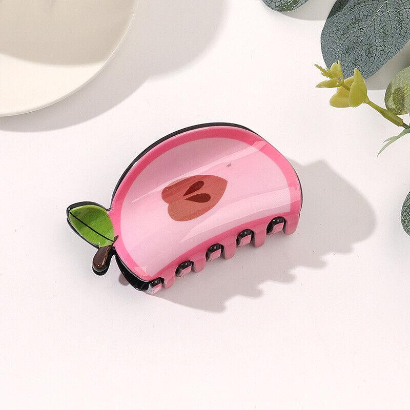 Large Pineapple Carrot Acrylic Chic Barrettes Fruit Shape Hair Claws Shark Clip+