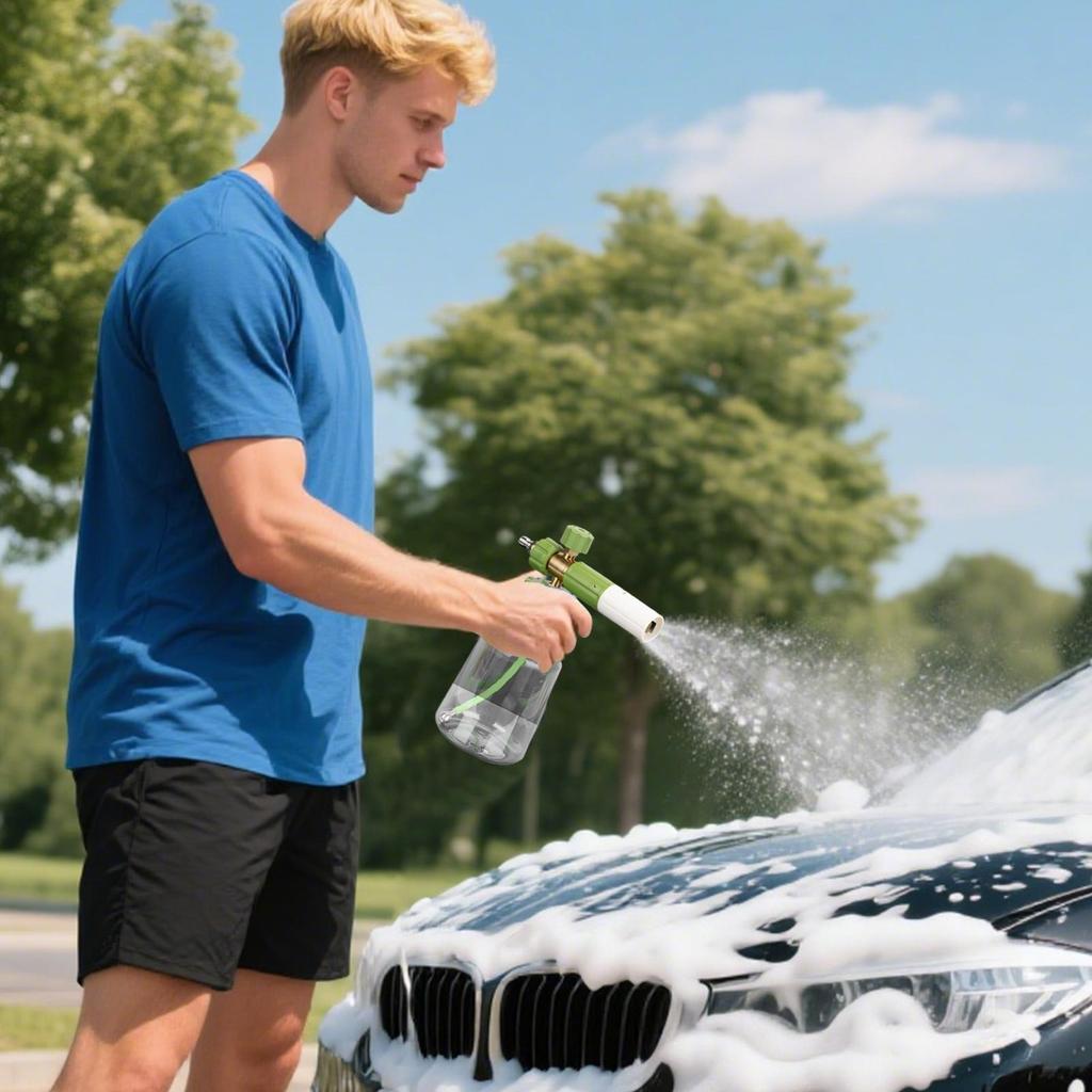 Автомобильный пенный распылитель с регулируемым соплом, распылитель для мойки высокого давления, пенный распылитель с регулируемым соплом, пенообразователь с быстроразъемным шлангом