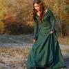 Party Medieval Renaissance Velvet Long Dress Celtic Queen Gown Cosplay Costume Movie Dress