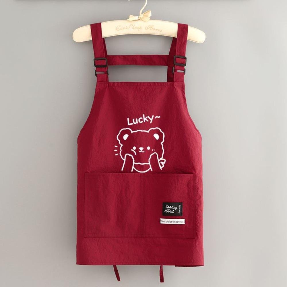 Anti-fouling Chef Apron Waterproof Cooking Baking Bibs Portable Kitchen Apron for Home Kitchen