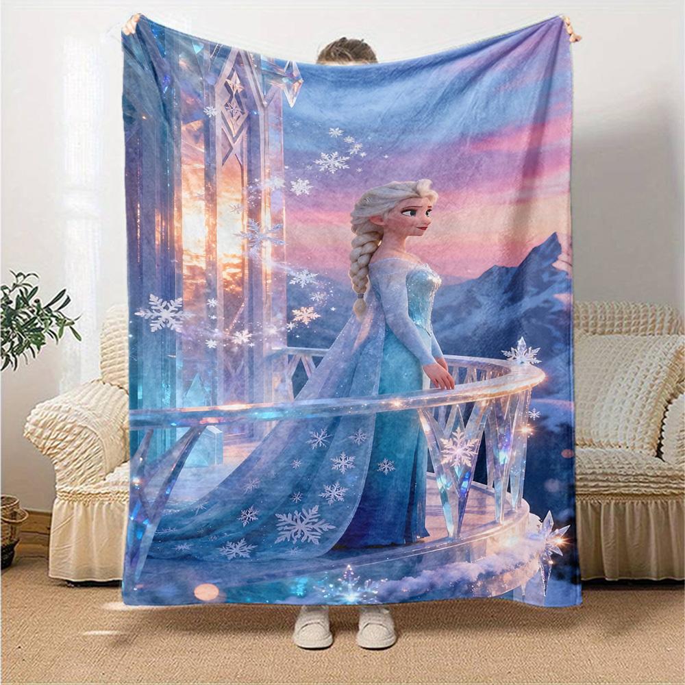 1 шт. снежинка, одеяло Эльзы Легкое фланелевое покрывало для дивана, кровати, путешествий, кемпинга, гостиной, офиса, дивана, кресла