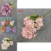 Artificial Silk Snow Orchid Bouquet For Home Decor Wedding Party Arrangement
