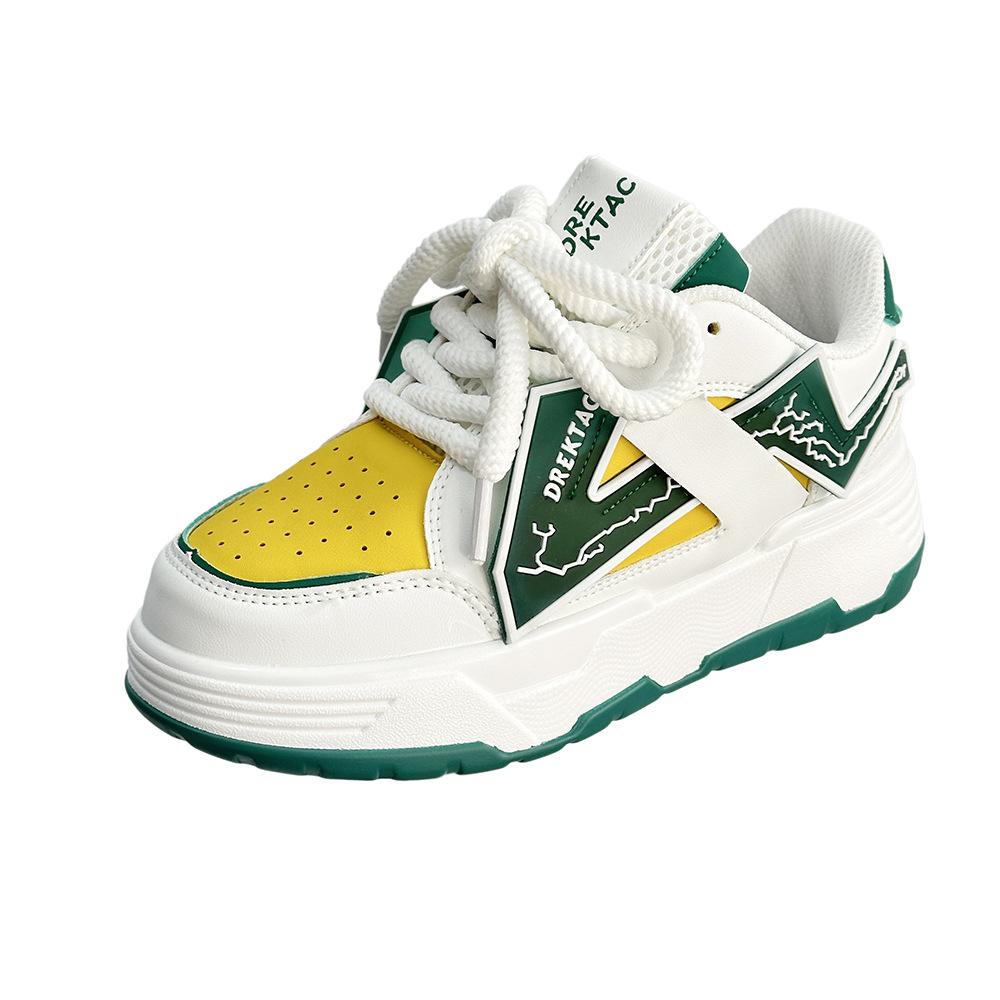 Инс платформа увеличение повседневная хлебная обувь пара контрастных цветов та же спортивная обувь мужчины и женщины