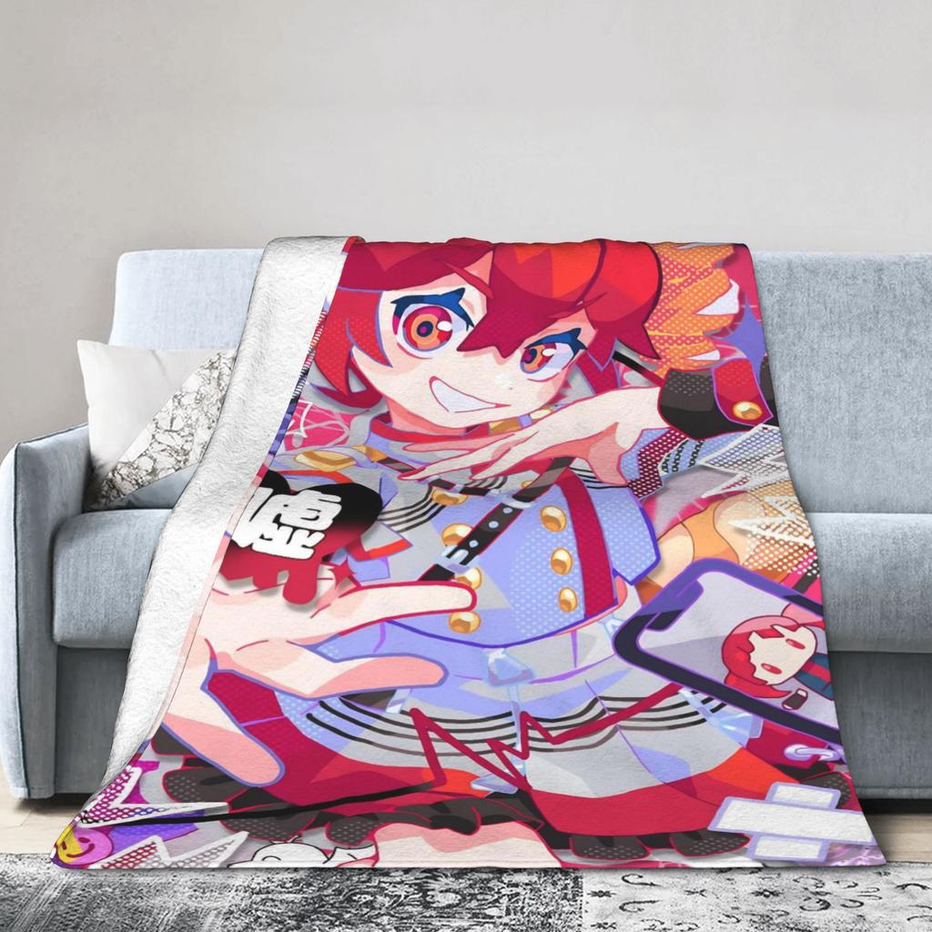 Cartoon Kasane Teto Blanket Velvet Spring/Autumn Portable Super Warm Throw Blankets for Bedding Couch Bedspread