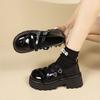 Black Mary Jane Shoes for Women with Bow Platform Woman Pumps Round Toe Slip On Vacation Non Quick Delivery Summer 2025 Popular
