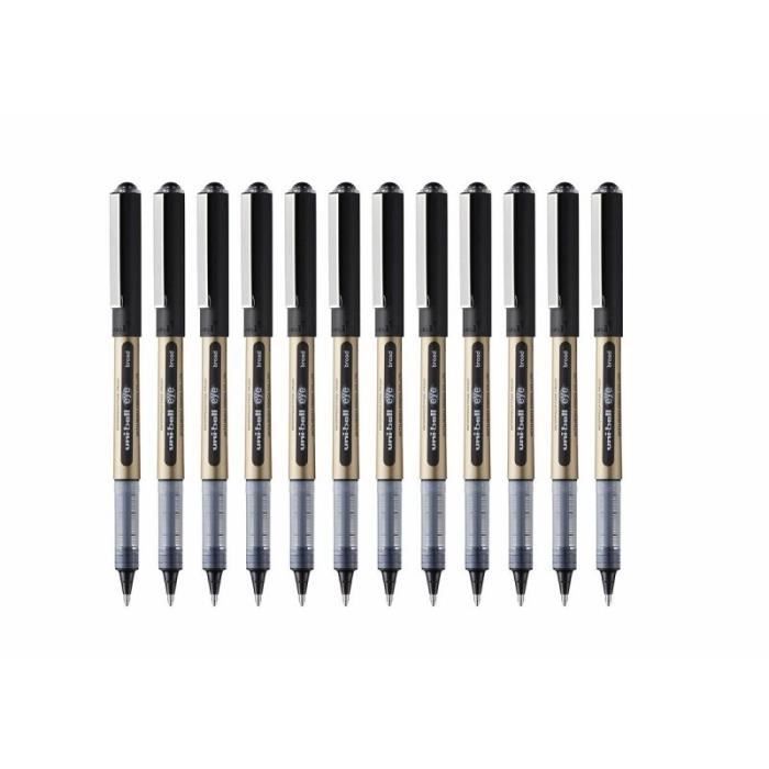 Uni-ball Eye Broad UB-150-10 Pack De 12 Stylos Roller À Pointe 1 Mm Encre Noire - 246959000