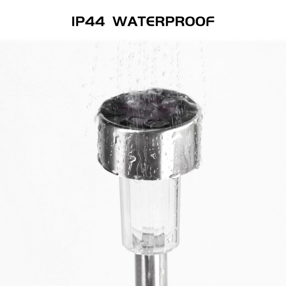 Садовая лампа из прочной нержавеющей стали, наружное освещение, солнечный газонный светильник, устойчивый к коррозии, украшение сада, стандартная лампа