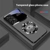 Круг Лотос Золото Для Samsung Galaxy S 8 9 10 20 Plus 21 FE 22 23 24 Ultra S7 Edge Черный Чехол для телефона из закаленного стекла Твердый чехол