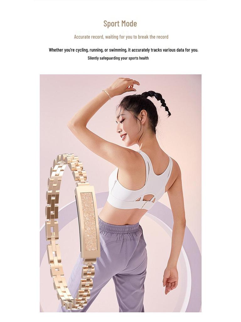 Женский умный браслет S2: Мониторинг сна, Отслеживание пульса и кислорода в крови, Управление жестами для фото, Универсальный дизайн высокого класса.