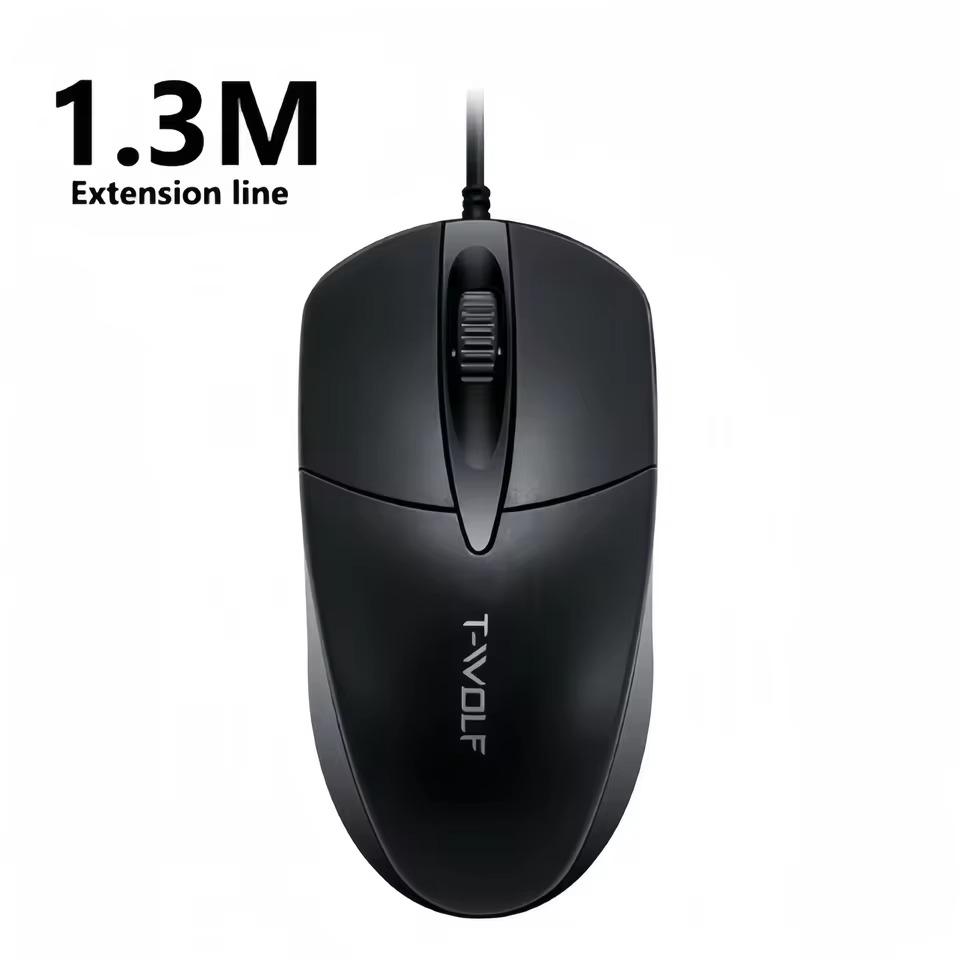 USB Optical Wired Mouse Laptop Home Office Mouse Anti Slip Roller 3D 1000DPI Game Mause Computer Accessories For PC Desktop