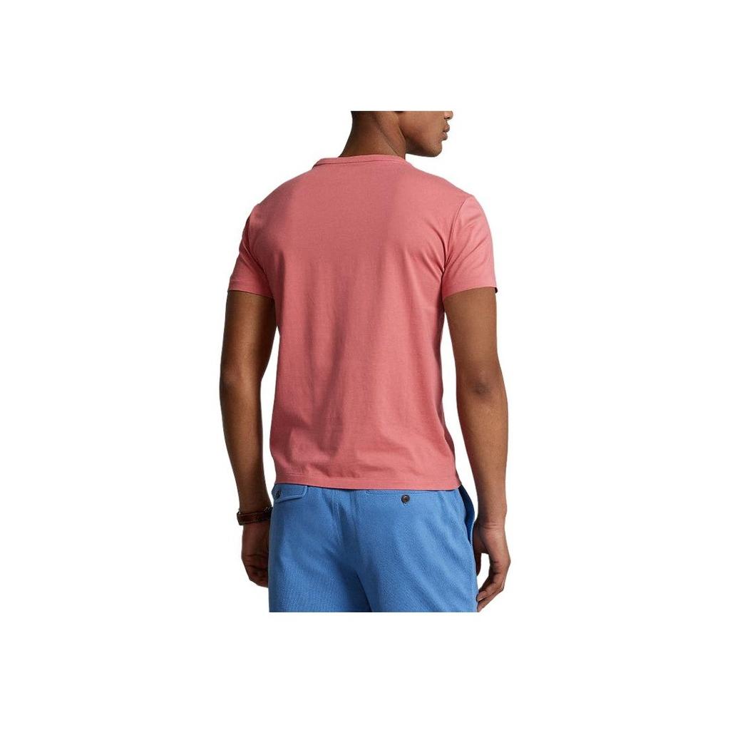 Polo Ralph Lauren Ss22 Solid Logo Вышитый круглый вырез короткий рукав футболка мужские топы розовый MNPOTSH1N821365-600