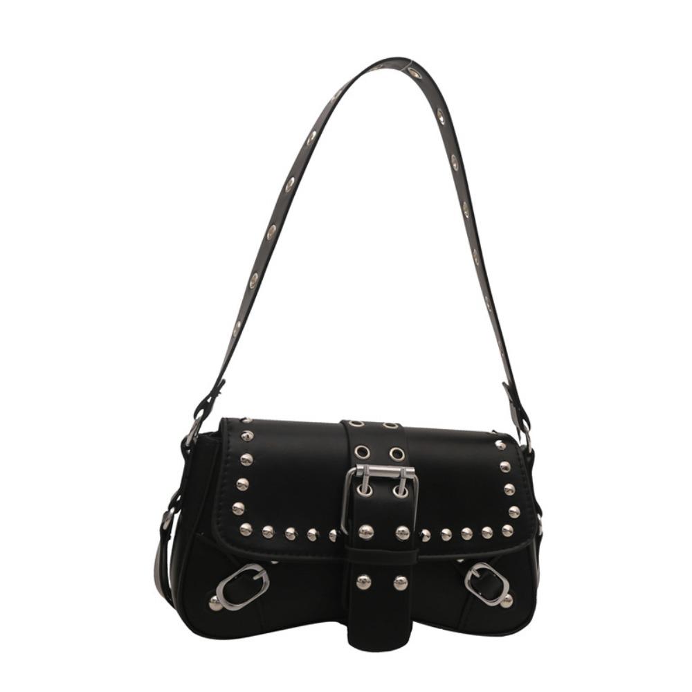 Punk Style Rivet Shoulder Bag Sweet Cool Underarm Bag Casual Tote Bag Party