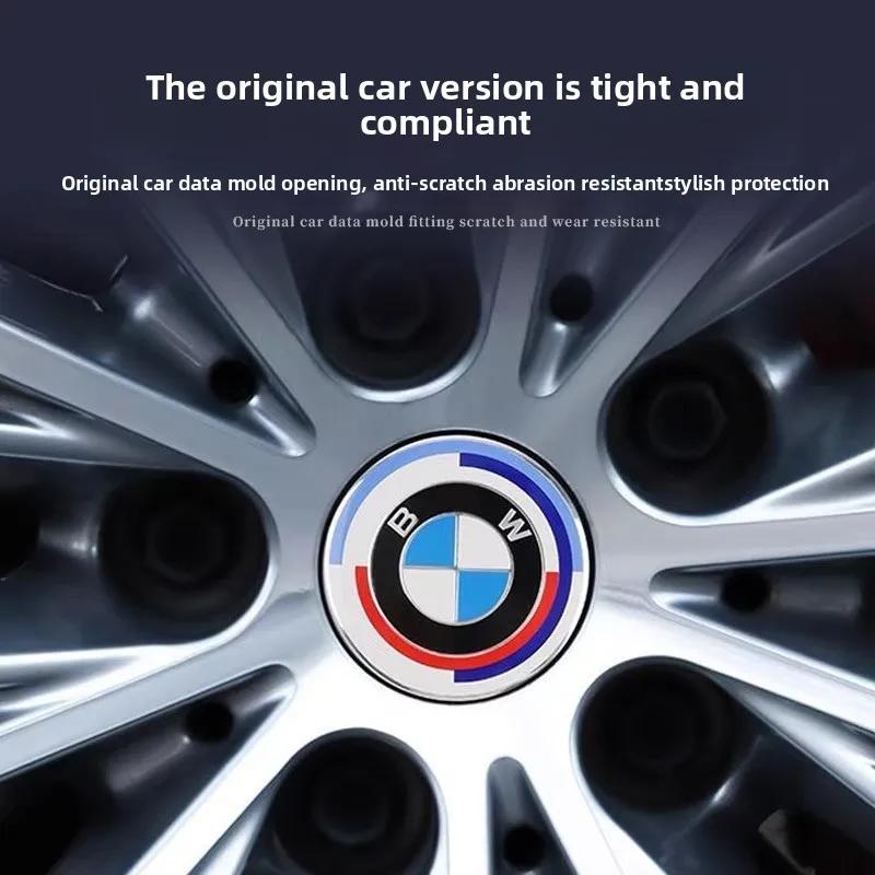 BBKL3 For BMW M X1 X3 X5 X6 X7 1 3 4 5 6 7 Series E36 E39 E46 E60 E90 4pcs 68mm 56mm Car Cover Wheel Hub Center Caps Badge Logo Emblem