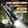3600mah High Power LED Flashlight Super Bright USB Rechargeable Lantern Very Powerful LED Tactical Light Camping Emergency Work Lamp