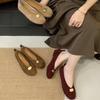 New Retro Round Head One-pedal Single Shoes 2025 Autumn Shallow Mouth Suede Soft Sole Casual Women's Shoes